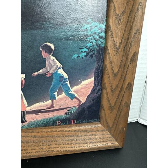 Vintage Framed Paul Detlefsen Lithograph Print Old Mill Stream 22” - Picture 2 of 9